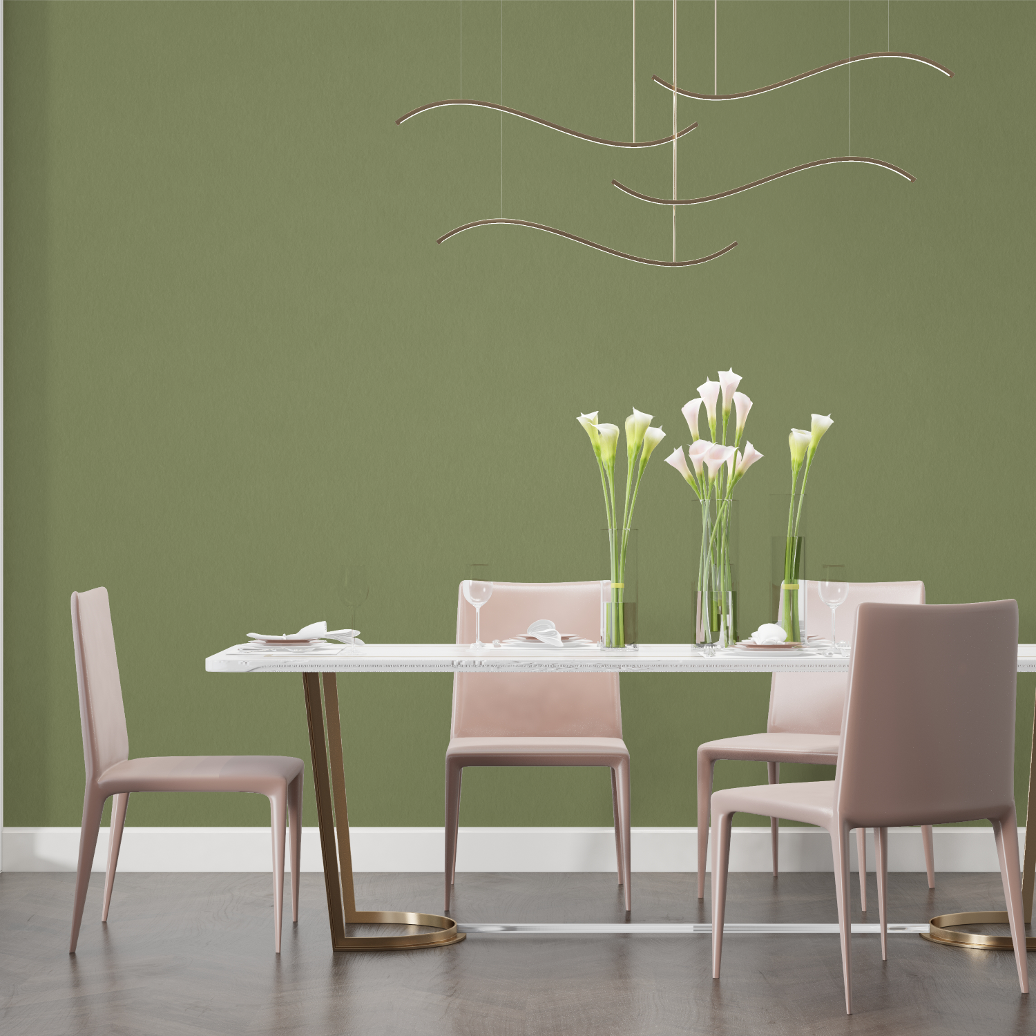 Olive Green Wallpaper | Murals Wallpaper