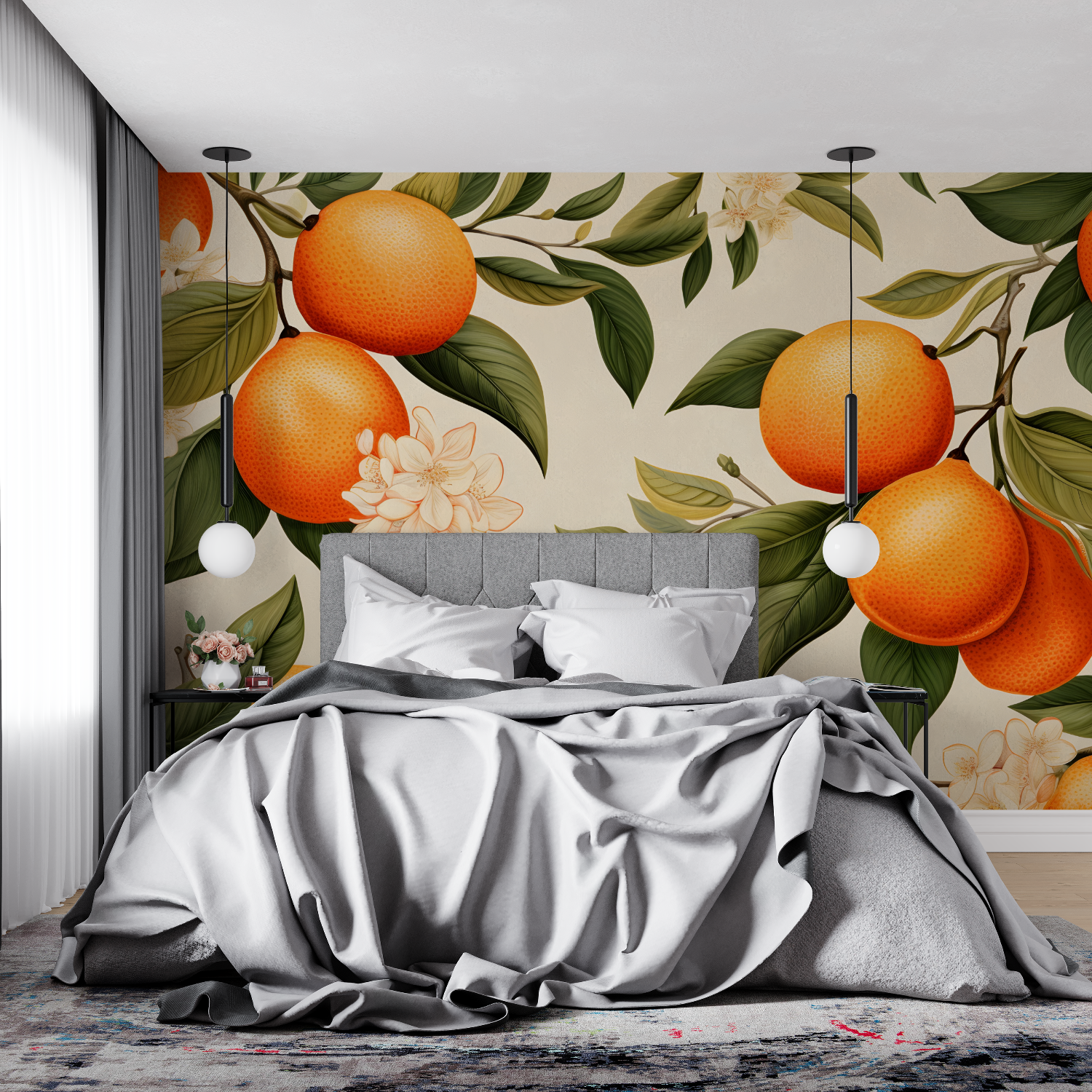 Orange Branch Wallpaper | Murals Wallpaper