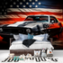 American Car Wallpaper with Flag | Murals Wallpaper