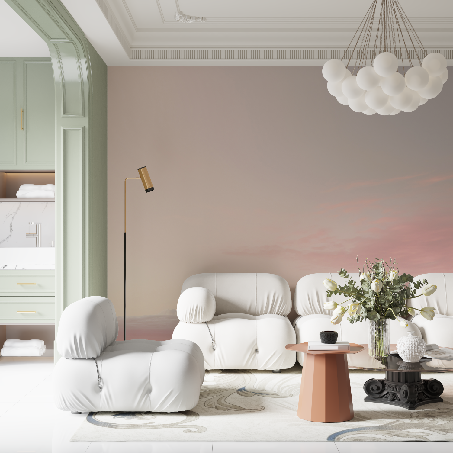 Pastel Dreamy Cloud Cocooning Wallpaper | Murals Wallpaper