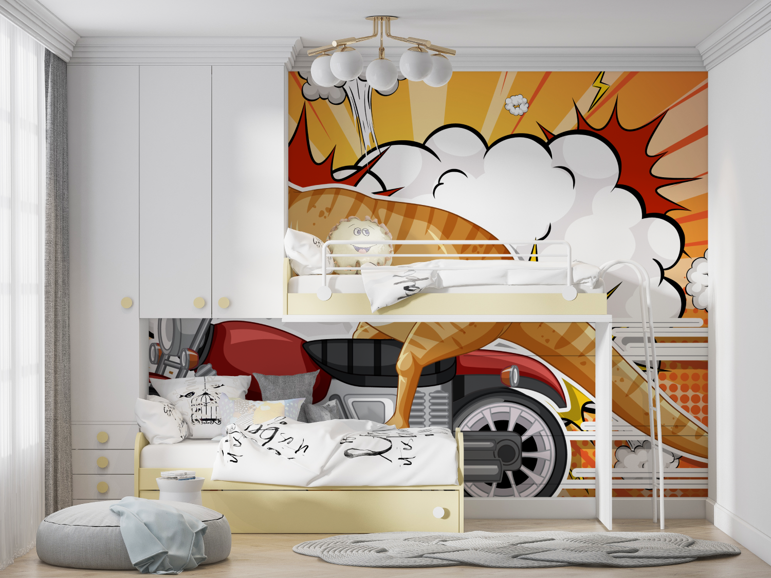 Dinosaur Motorcycle Wallpaper | Murals Wallpaper