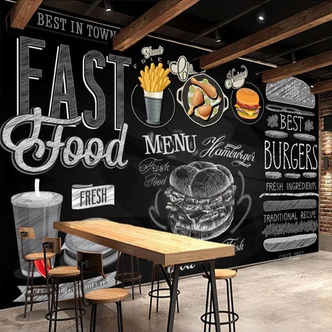 Modern Snack Wallpaper Decor | Murals Wallpaper