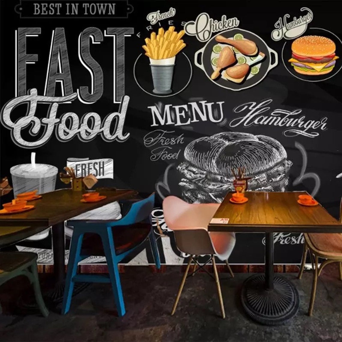 Modern Snack Wallpaper Decor | Murals Wallpaper