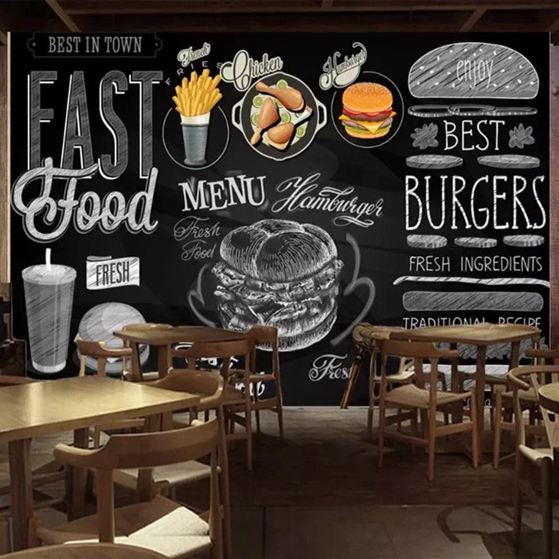 Modern Snack Wallpaper Decor | Murals Wallpaper