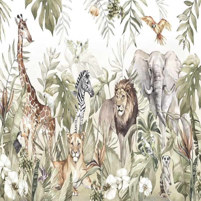 Royal Jungle Wallpaper with Lion | Murals Wallpaper