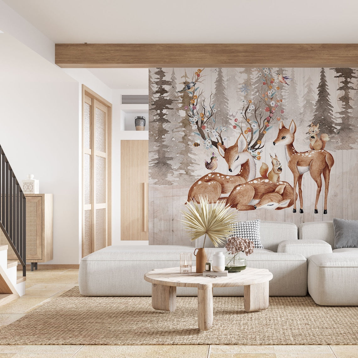Animal Wallpaper <br/> Forest and Royal Deer | Murals Wallpaper
