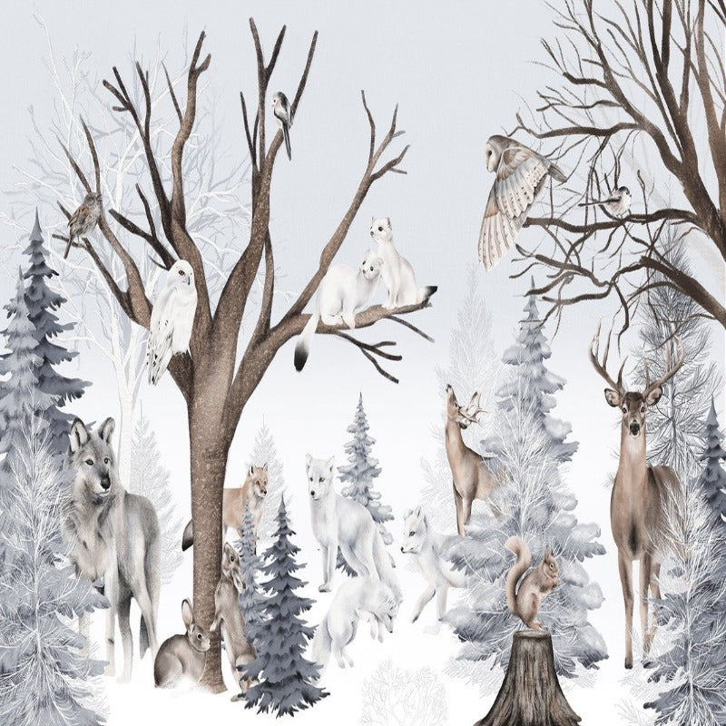 Animal Wallpaper <br/> Winter Forest | Murals Wallpaper