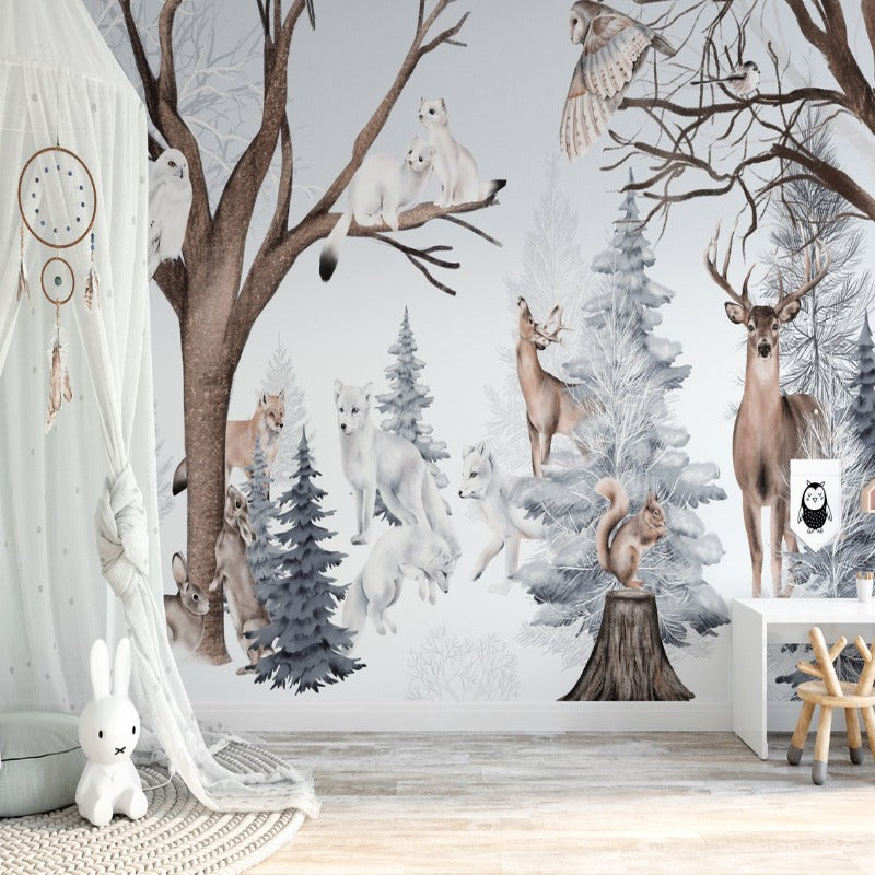 Animal Wallpaper <br/> Winter Forest | Murals Wallpaper