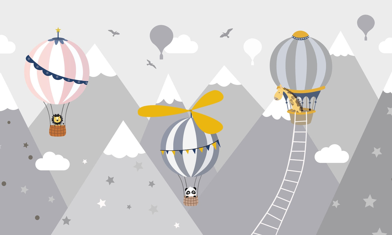 Wandtapete für das Babyzimmer eines Jungen