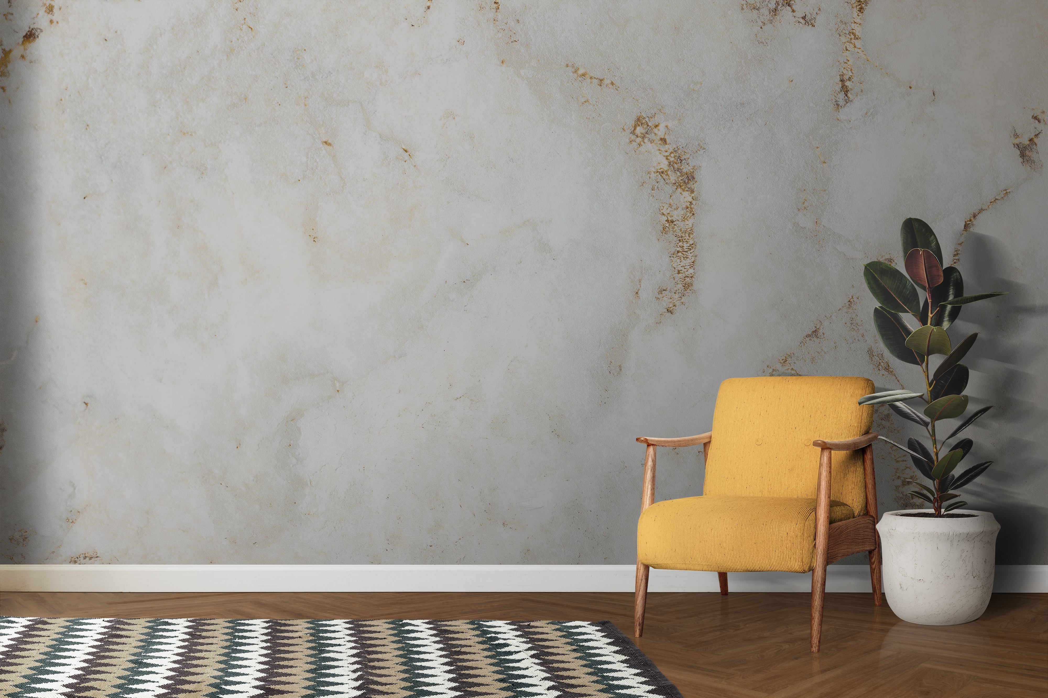 Papier Peint Marbre Doré