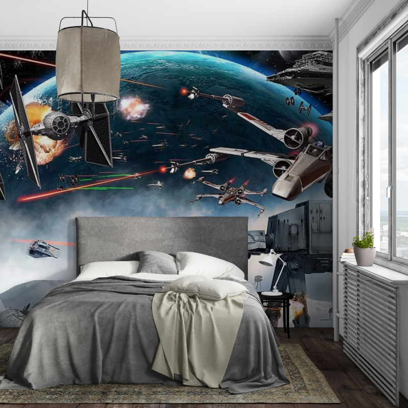 Panoramic Star Wars Mural Wallpaper