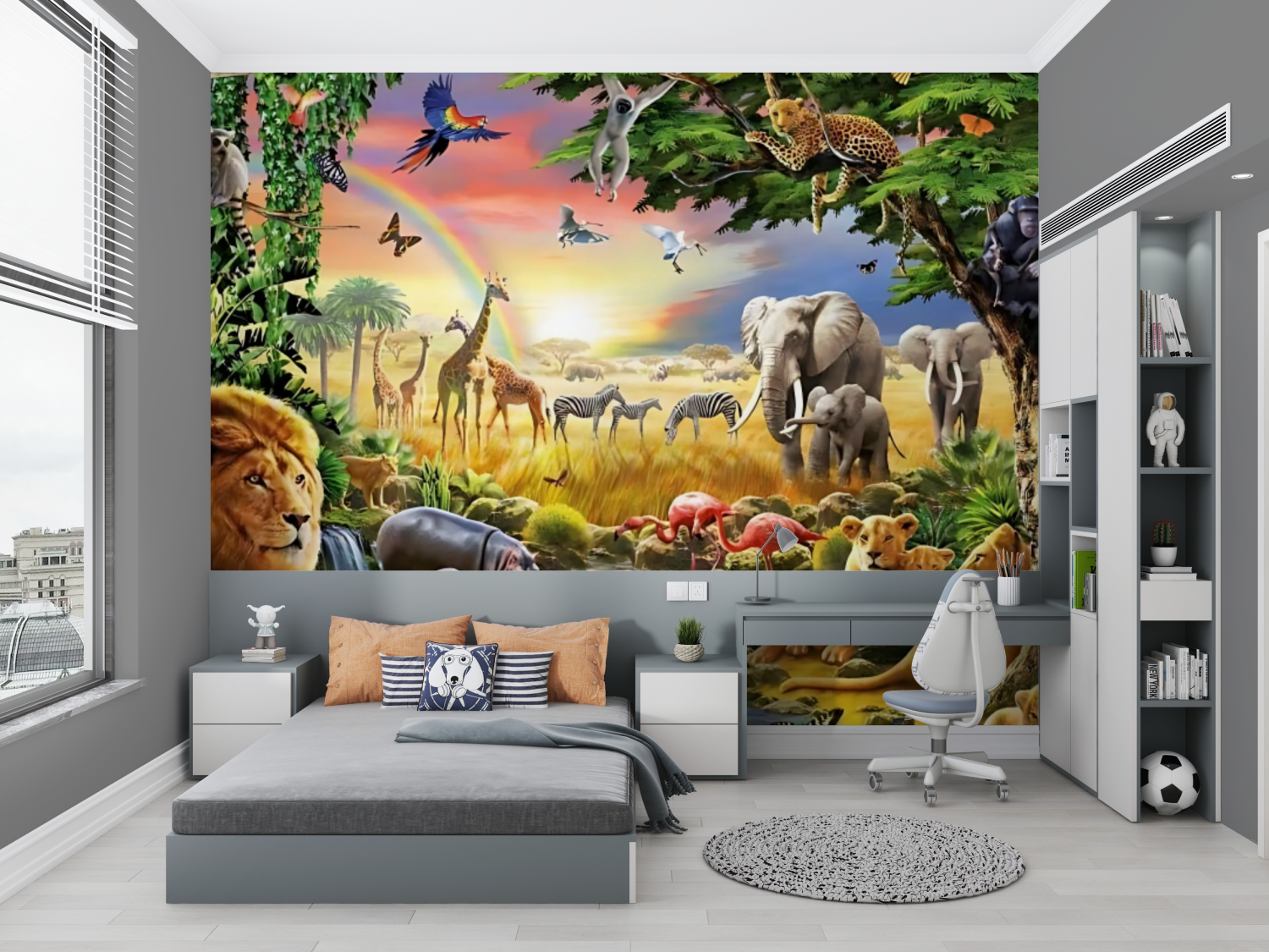 Mural Savannah Animal Wallpaper