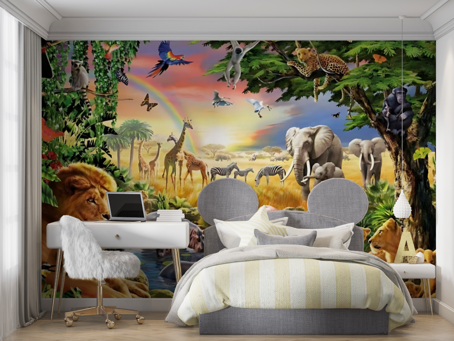 Mural Savannah Animal Wallpaper