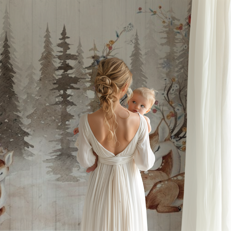 Wandtapete „Hirschwald“