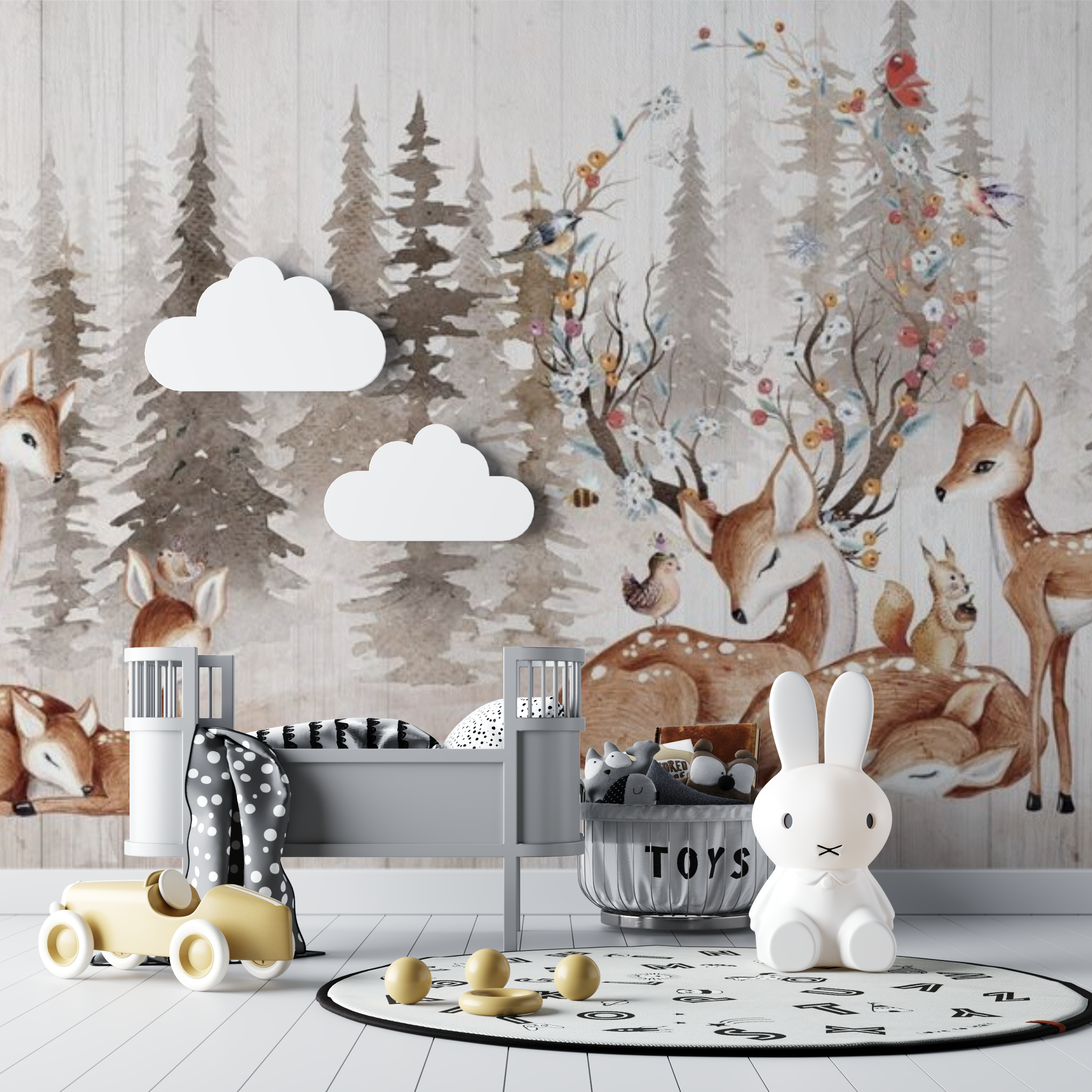 Wandtapete „Hirschwald“