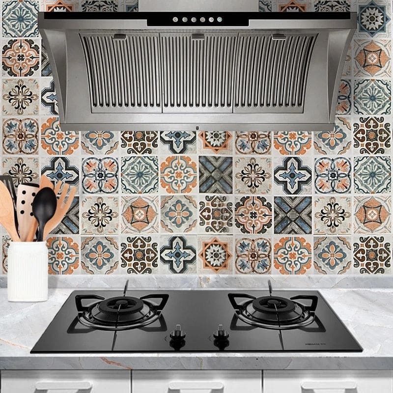 Beige Cement Tile Wallpaper | Murals Wallpaper