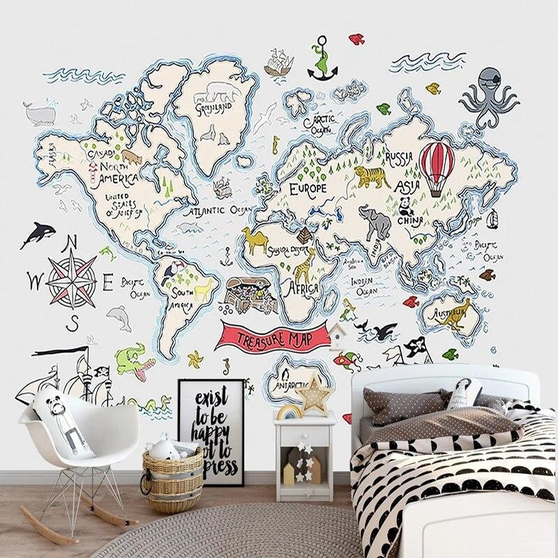 Map Wallpaper Très | Murals Wallpaper