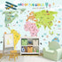 Educational World Map Wallpaper | Murals Wallpaper