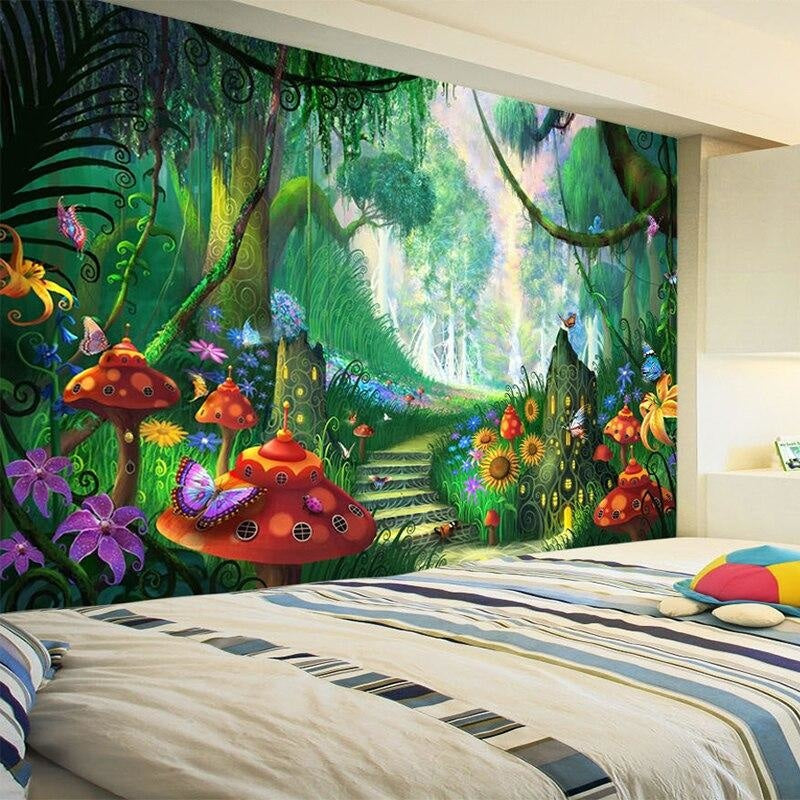 Fairy Mushroom Wallpaper | Murals Wallpaper