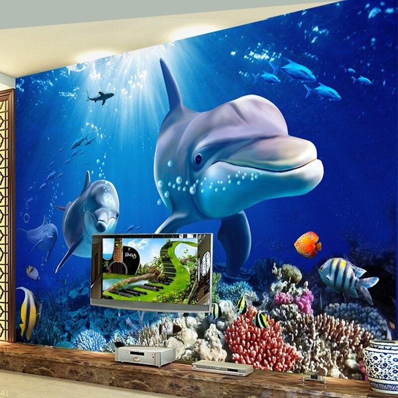 Dolphin Wallpaper 4 Walls | Murals Wallpaper