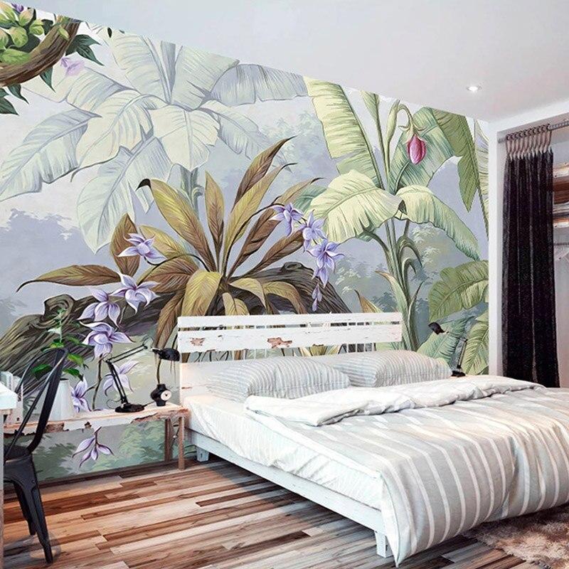 Leaf Pattern Headboard Wallpaper | Murals Wallpaper