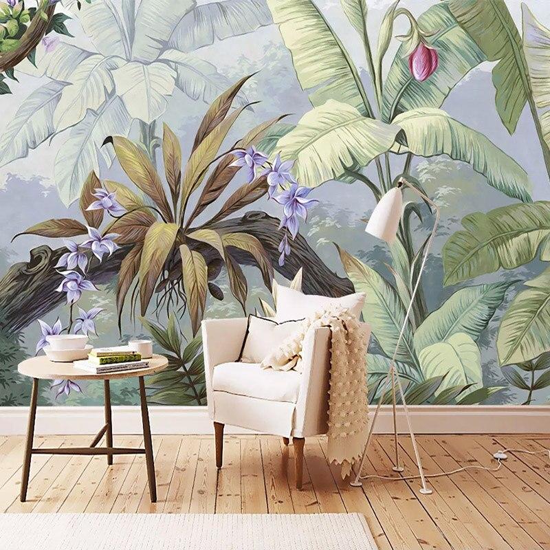 Leaf Pattern Headboard Wallpaper | Murals Wallpaper