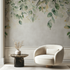 Watercolor Little Green Leaves Mural Wallpaper