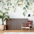 Watercolor Little Green Leaves Mural Wallpaper