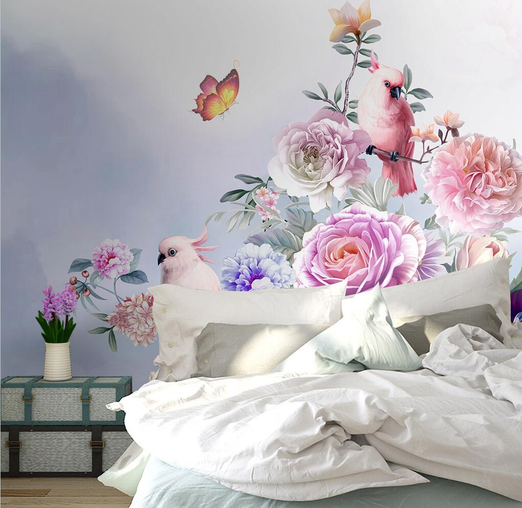 Flower Bird Wallpaper | Murals Wallpaper