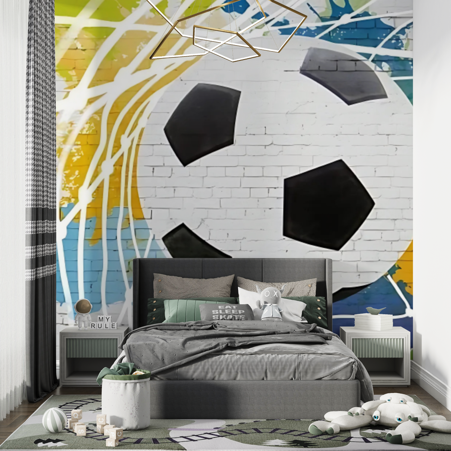 Wandbild-Fußballtapete