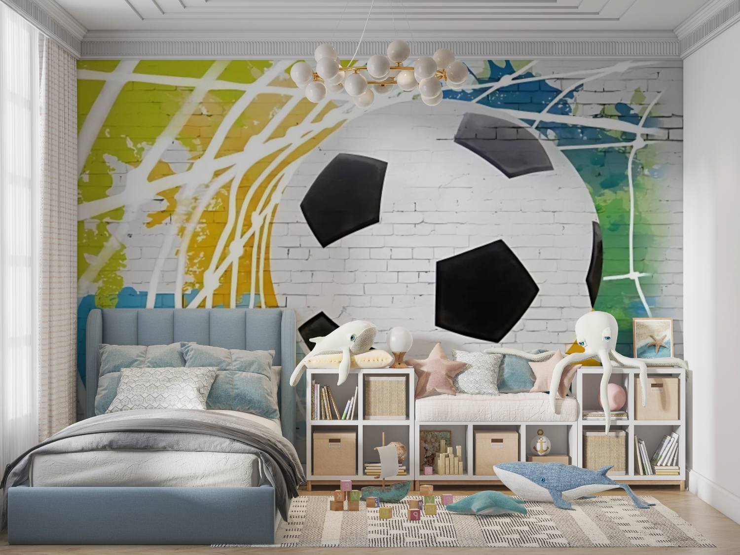 Wandbild-Fußballtapete