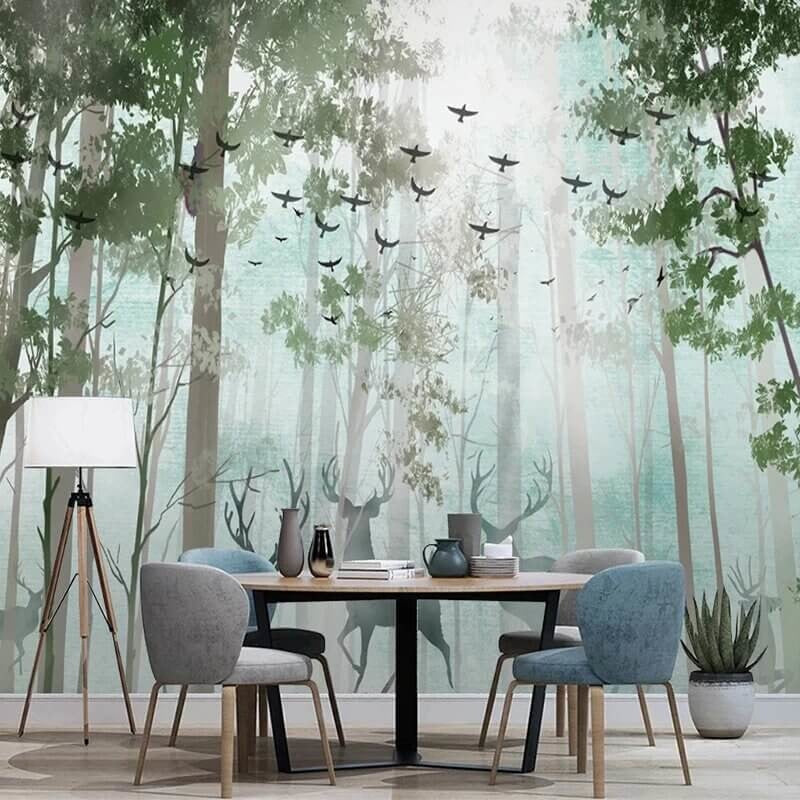 Scandinavian Forest Wallpaper | Murals Wallpaper