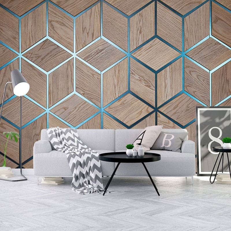 Geometric Wallpaper for Bedroom | Murals Wallpaper
