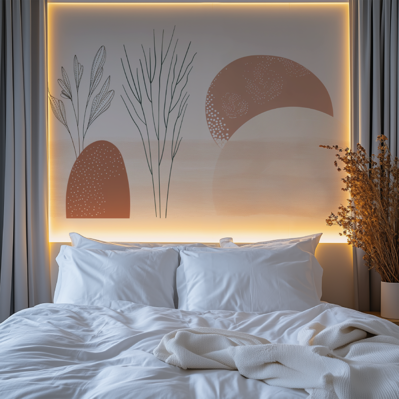 Wandbild Japandi Floral Panoramatapete