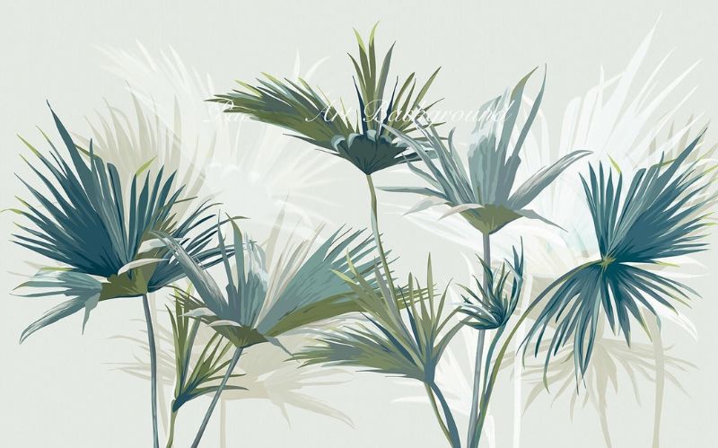 Green Foliage Jungle Mural Wallpaper