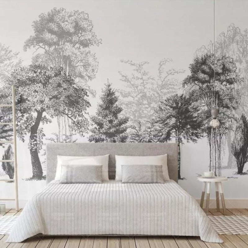 Papier Peint Noir und Blanc Forêt