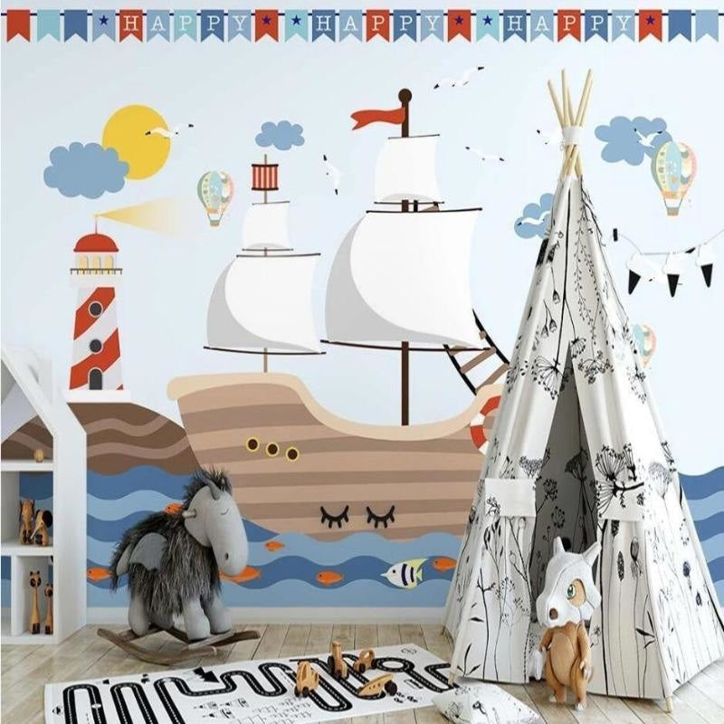 Small Boat Wallpaper | Murals Wallpaper