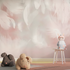 Pink Feather Mural Wallpaper