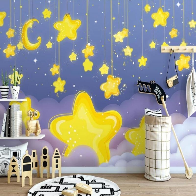Fluorescent Star Theme Wallpaper | Murals Wallpaper