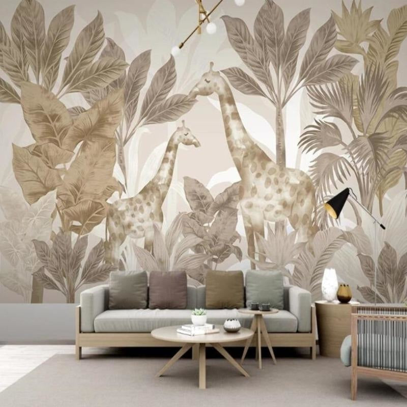 Beige Tropical Wallpaper | Murals Wallpaper