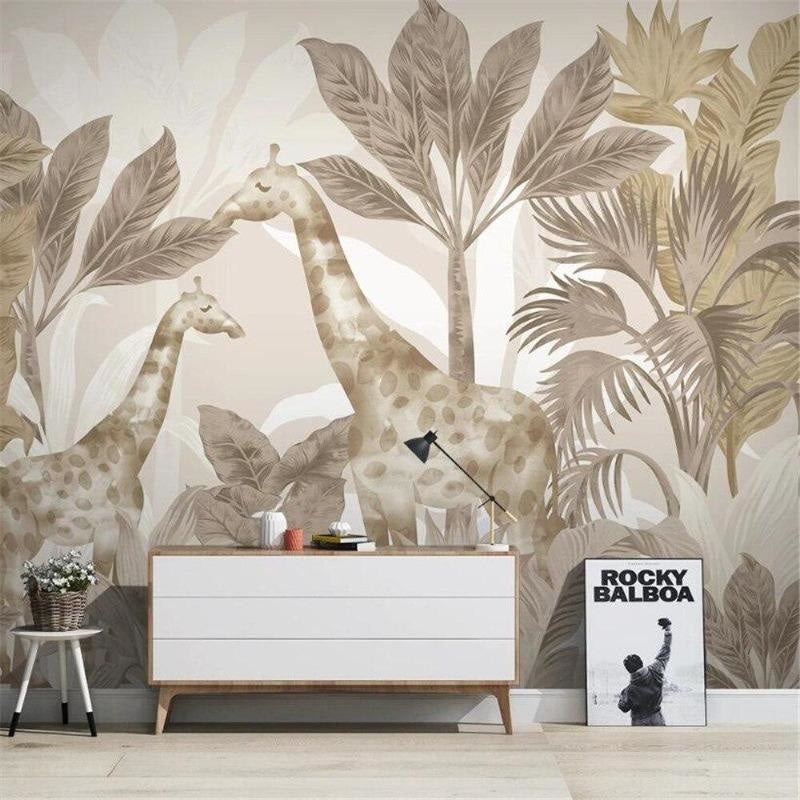 Beige Tropical Wallpaper | Murals Wallpaper