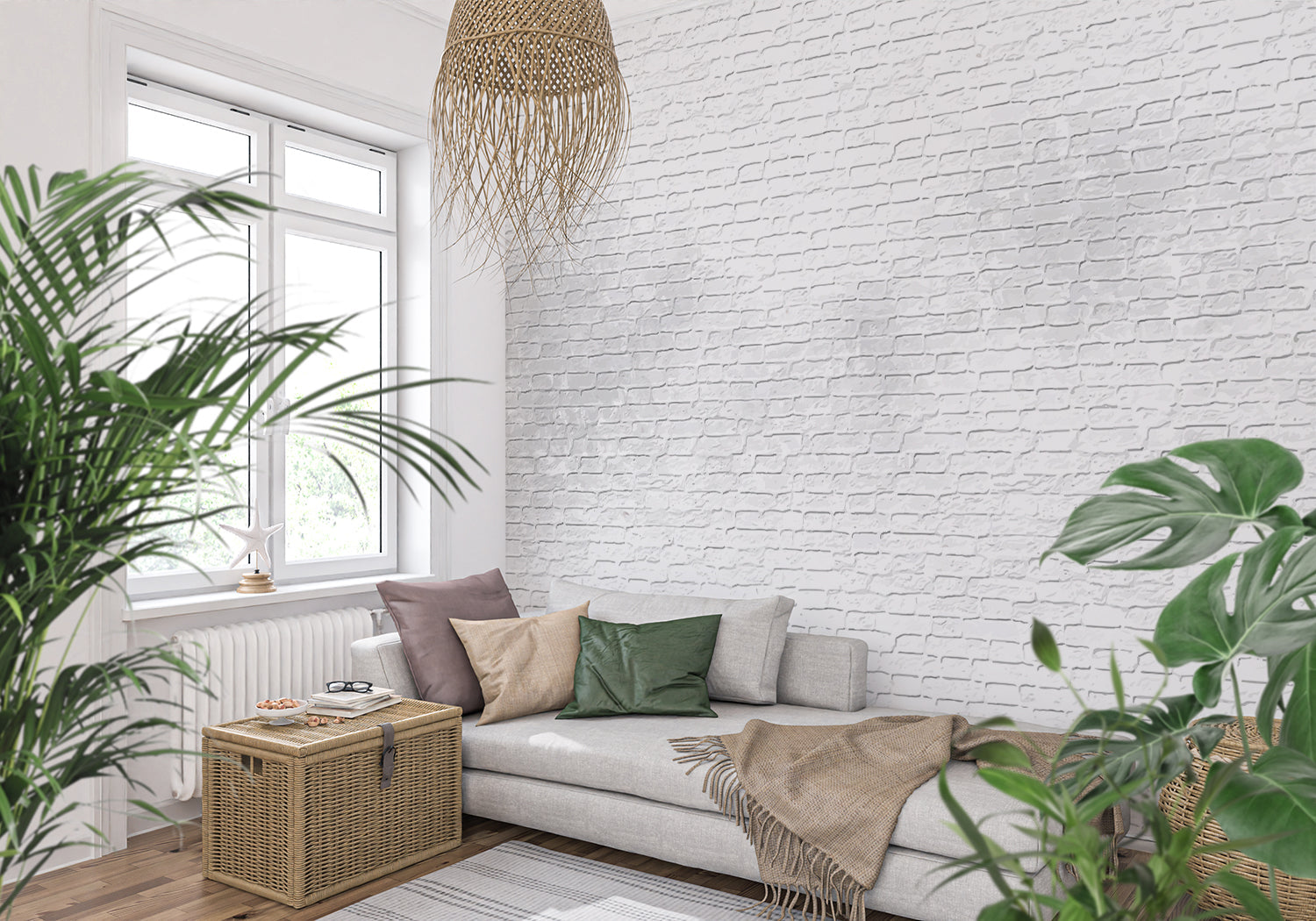 Papier Peint Brique Blanche 3D