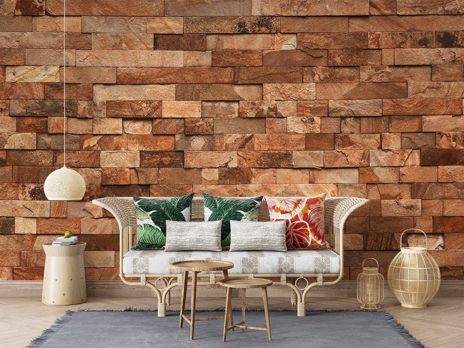 Papier Peint Brique Bois