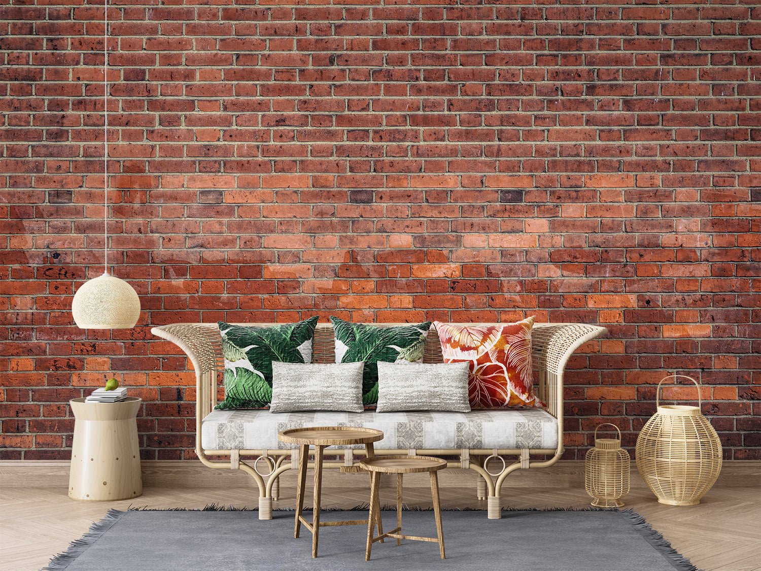 Papier Peint Brique Industriel 3D