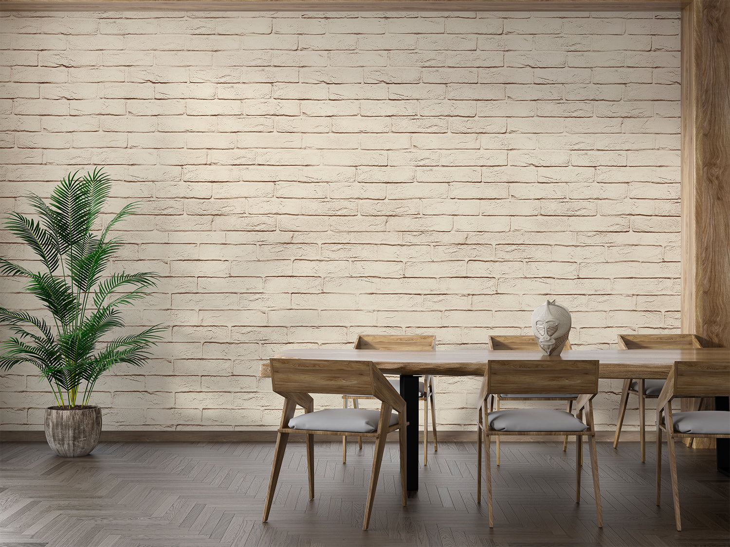 Beige Brick Wallpaper | Murals Wallpaper
