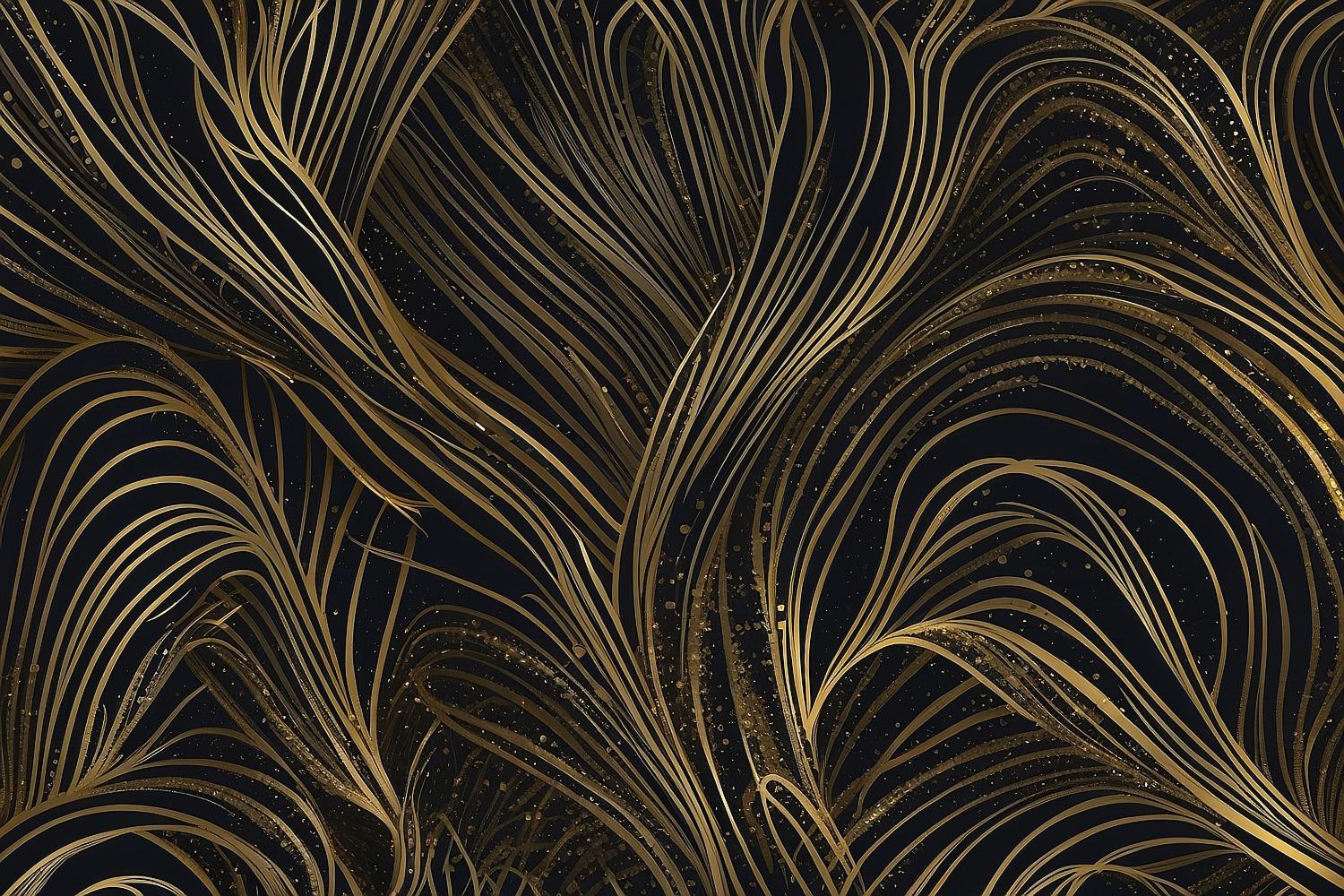 Black and Gold Wallpaper for Bedroom | Murals Wallpaper