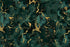 Mural Emerald Green and Gold Wallpaper
