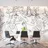 Black and White Lines Mural Wallpaper