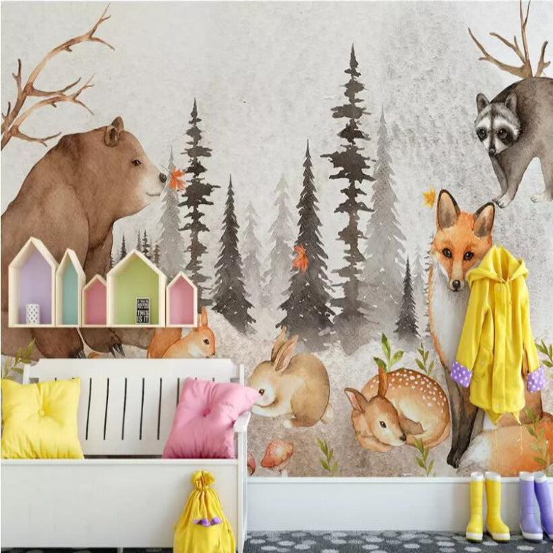Wild Forest Animal Wallpaper | Murals Wallpaper