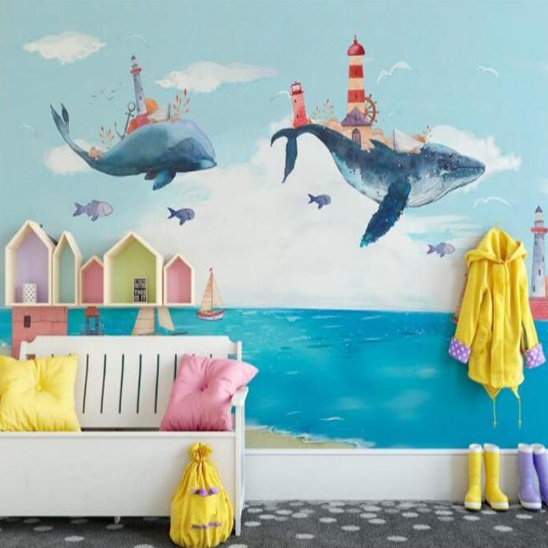 Whale Theme Marine Wallpaper | Murals Wallpaper